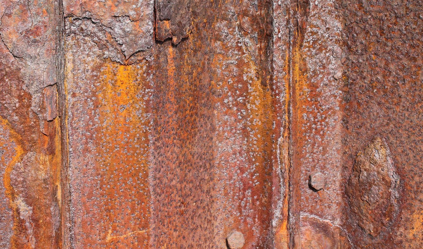 Detailed close up surface of rusty metal and steel with lots of corrosion in high resolution photo