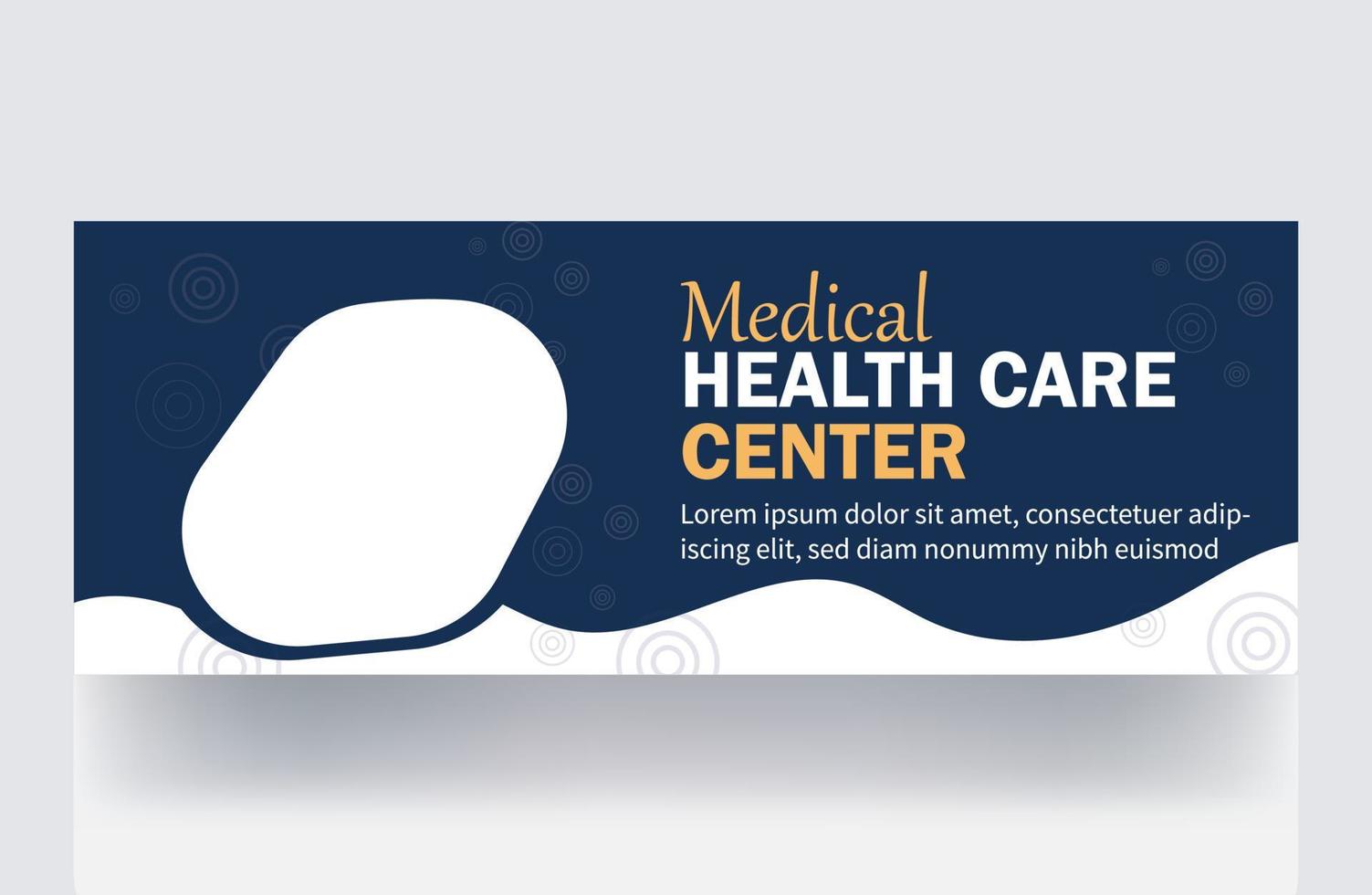 Medical banner cover health care social media post template vector