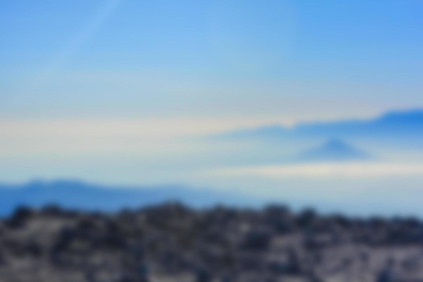 Blurred view of sky in mountains. photo