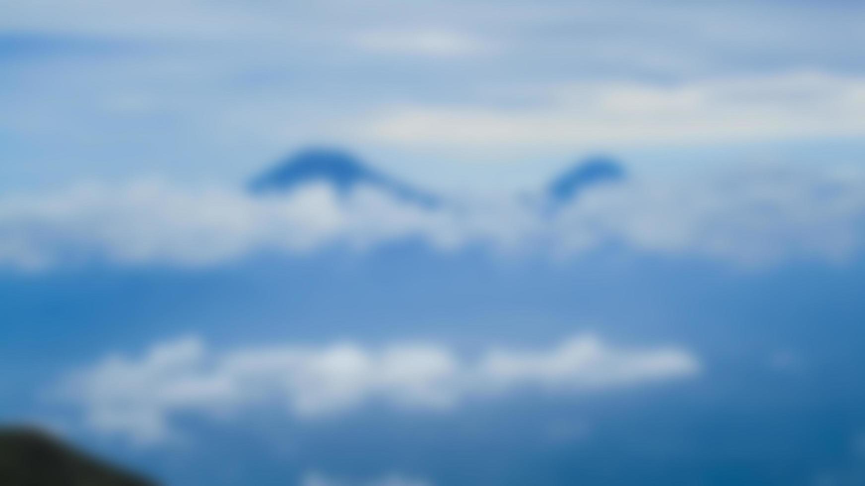 Blurred view of sky in mountains. photo