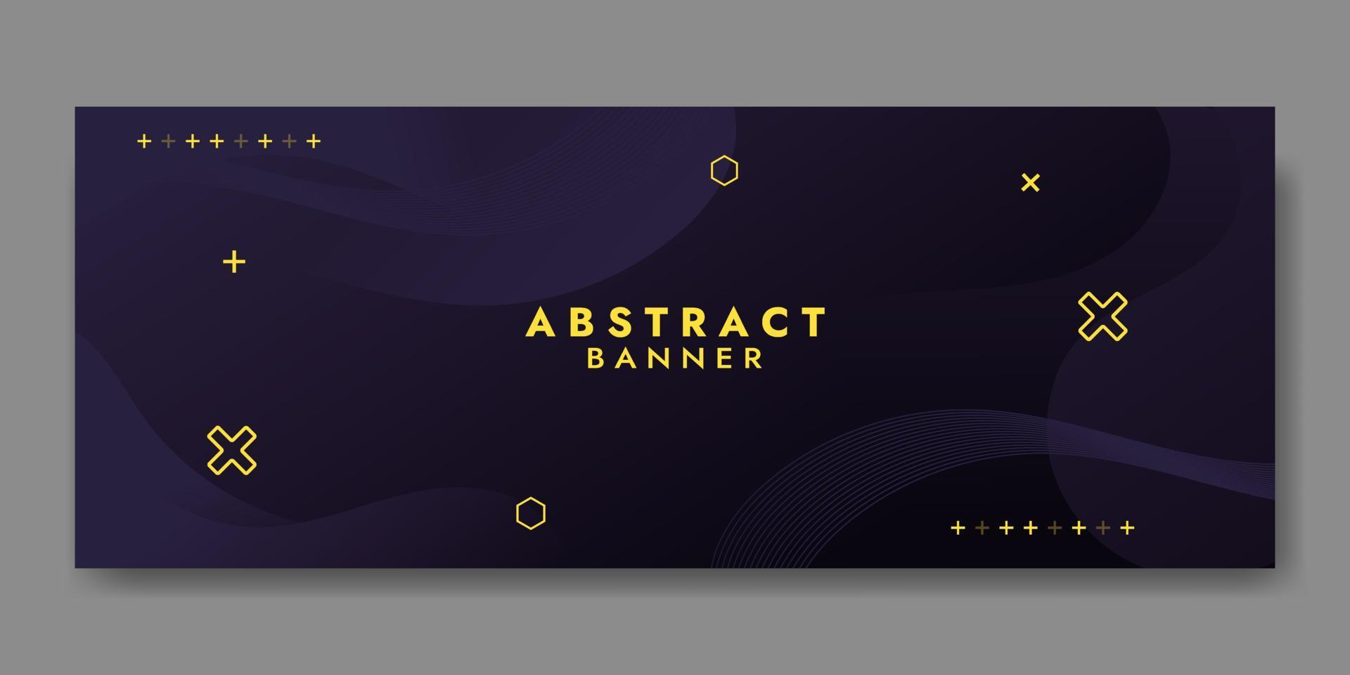 Abstract Dark Blue Fluid Wave Banner Template vector