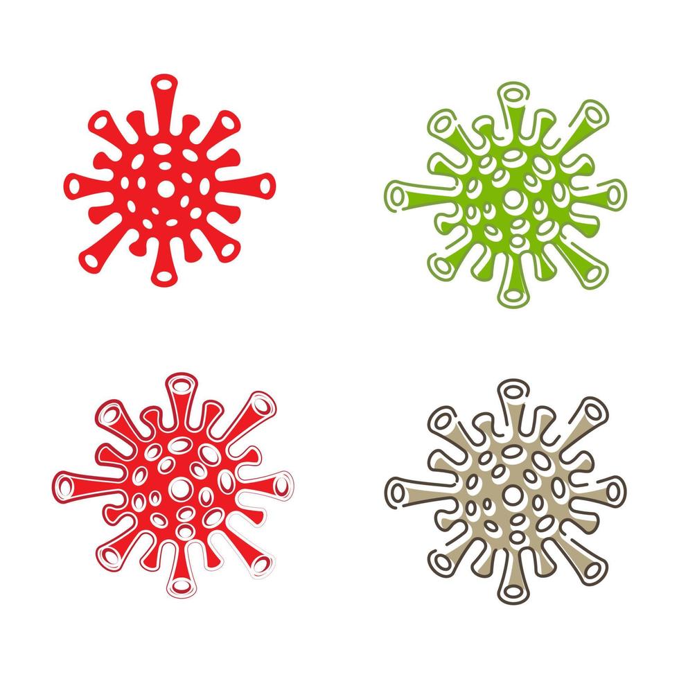 diseño de plantilla de icono de ilustración de vector de virus