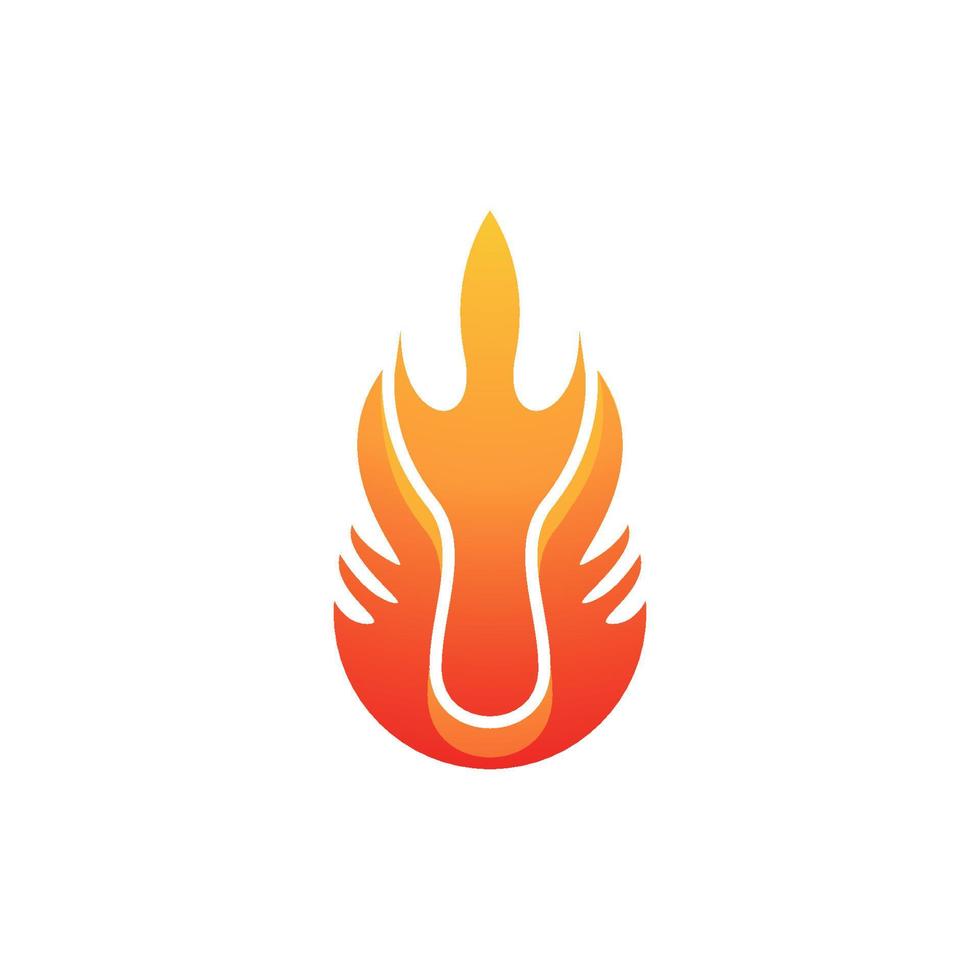 ilustración de icono de vector de fuego de llama caliente