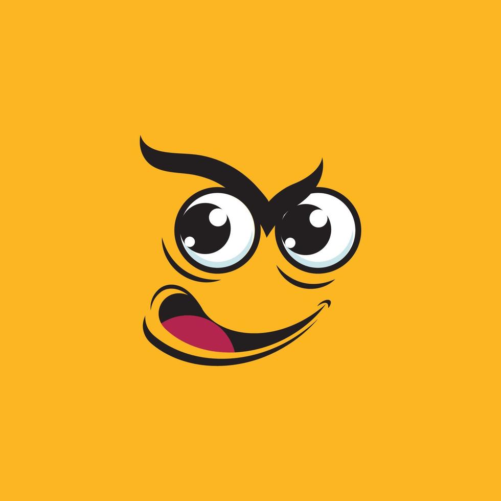 Ilustración de vector de icono de emoción de sonrisa