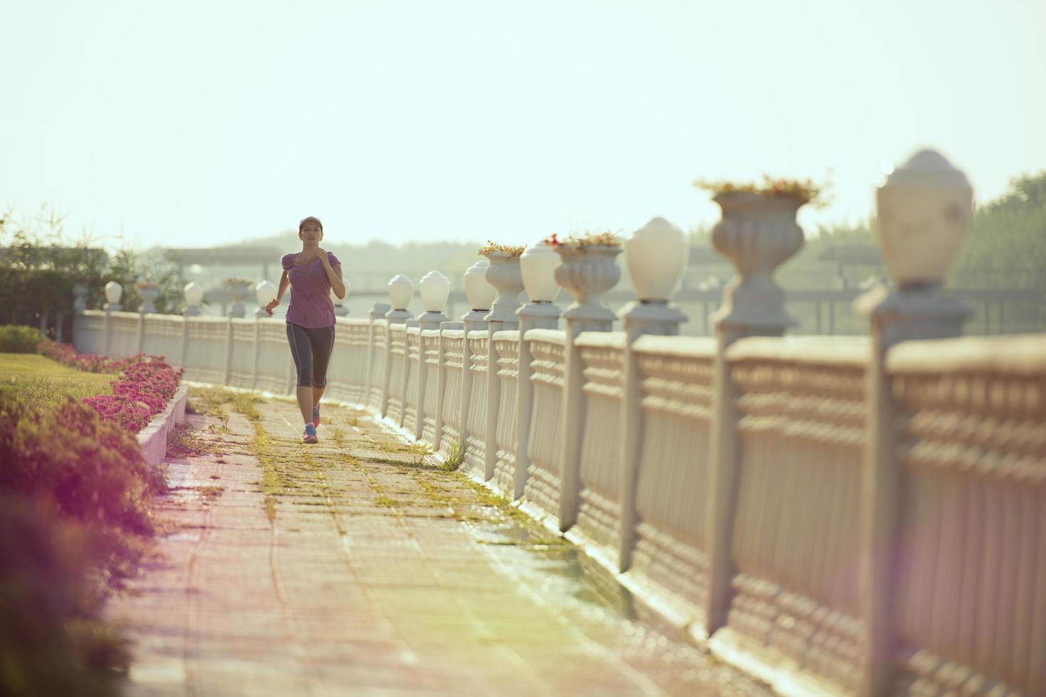 Runner in city photo