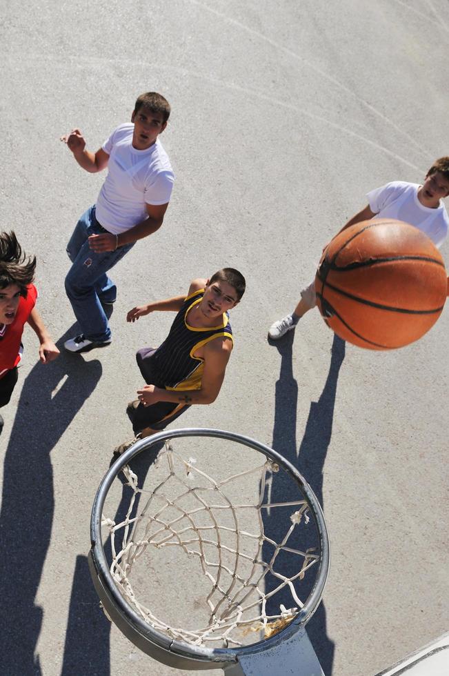 Street basketball view photo