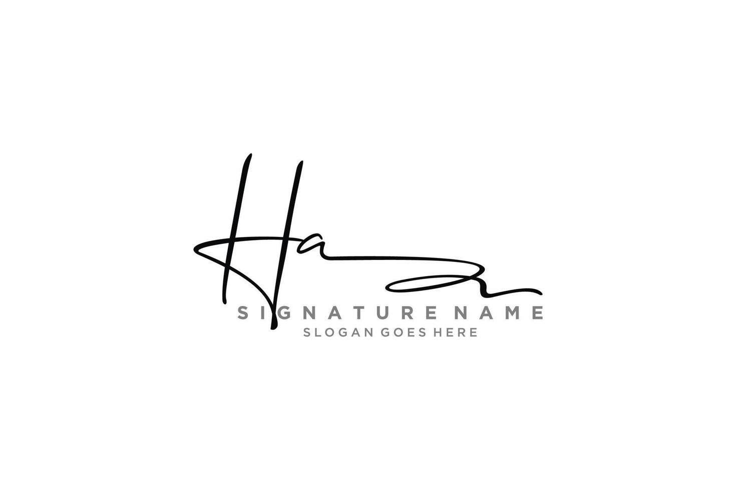 Initial HA Letter Signature Logo Template elegant design logo Sign Symbol template vector icon