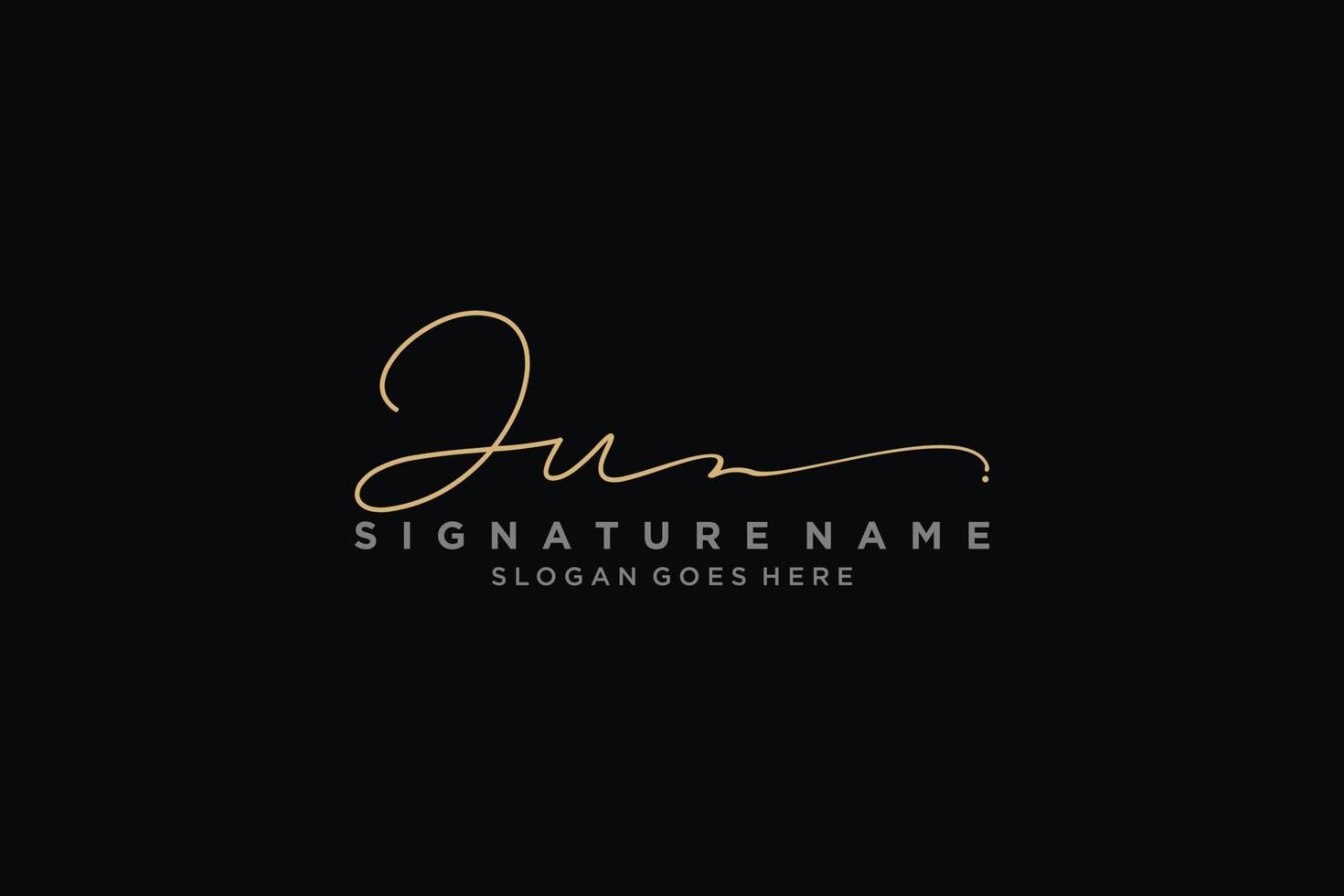 Initial JU Letter Signature Logo Template elegant design logo Sign Symbol template vector icon