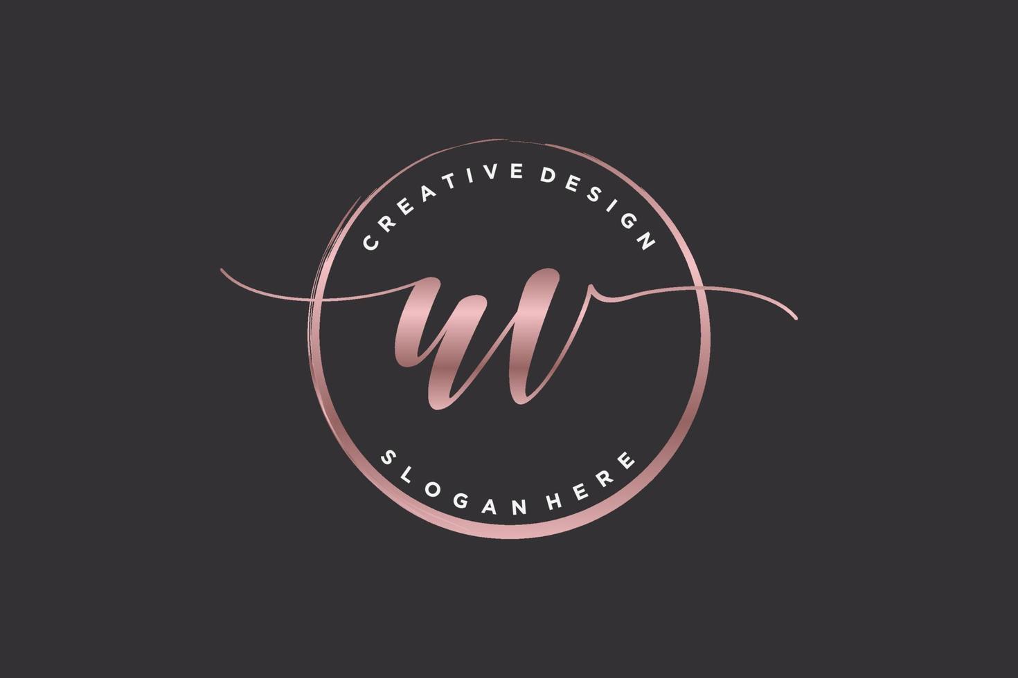Initial UV handwriting logo with circle template vector signature, wedding, fashion, floral and botanical with creative template.