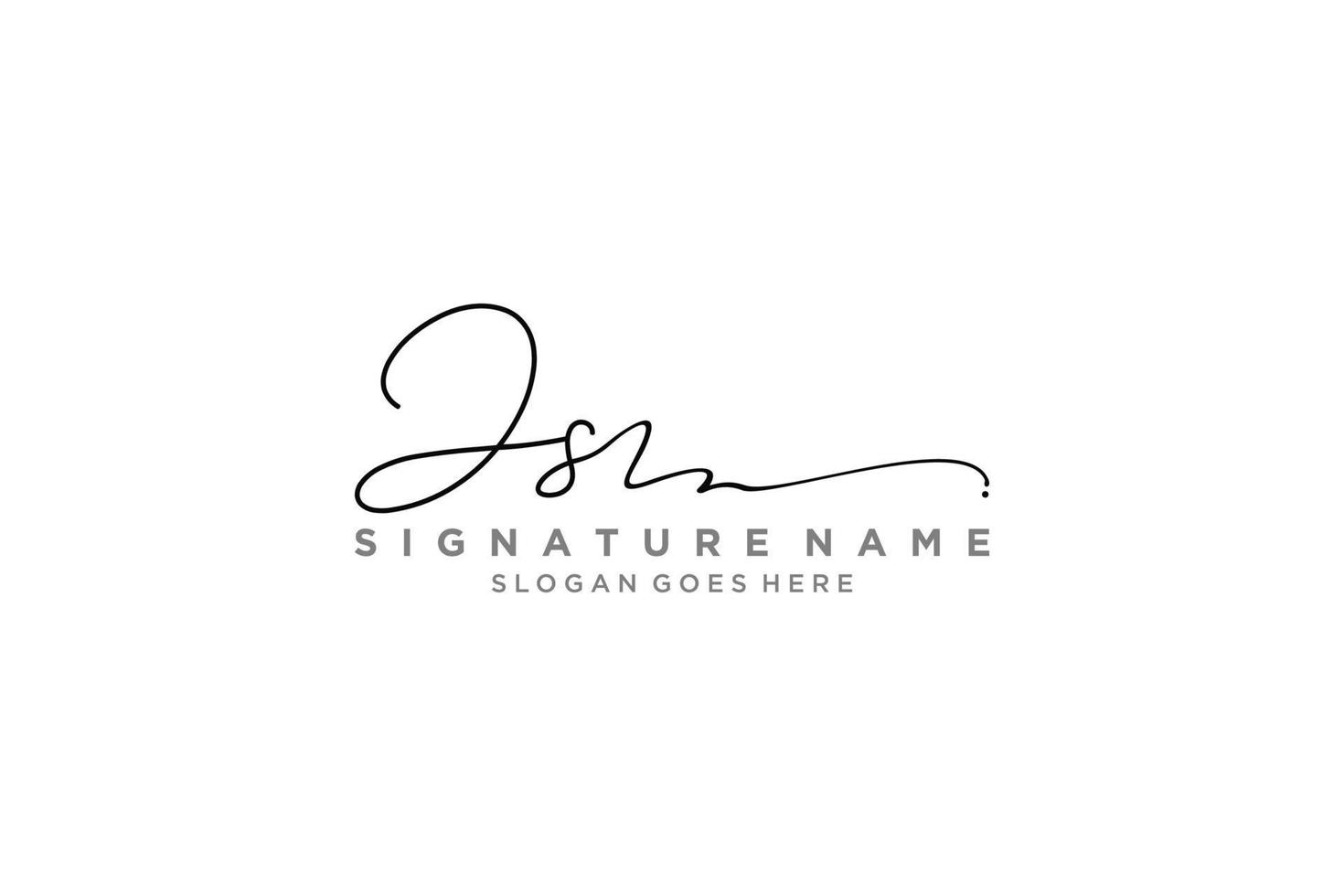 Initial JS Letter Signature Logo Template elegant design logo Sign Symbol template vector icon