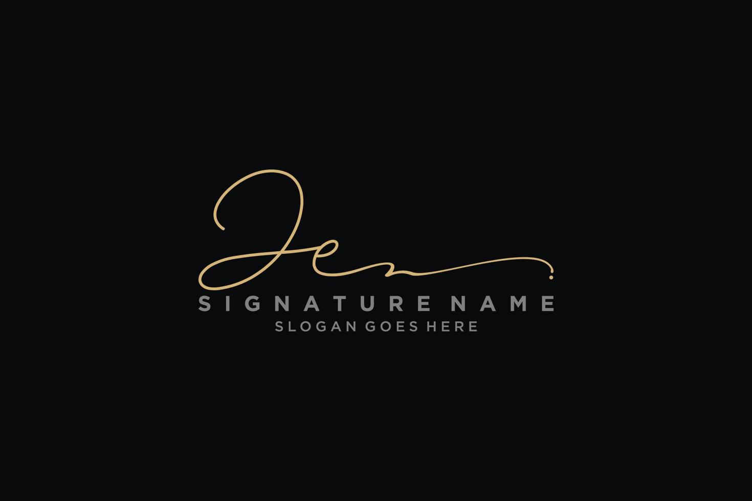 Initial JE Letter Signature Logo Template elegant design logo Sign Symbol template vector icon