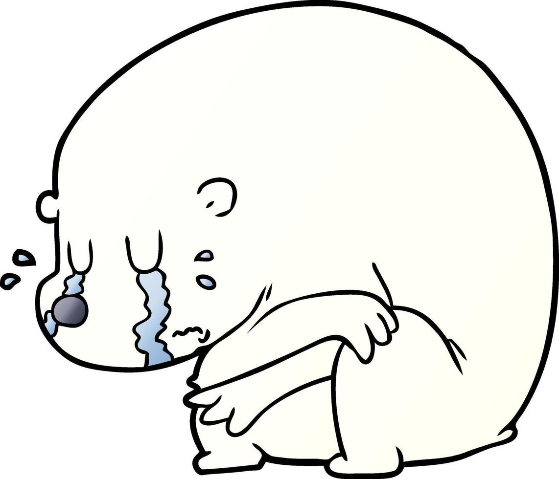 Vector polar bear character in cartoon style