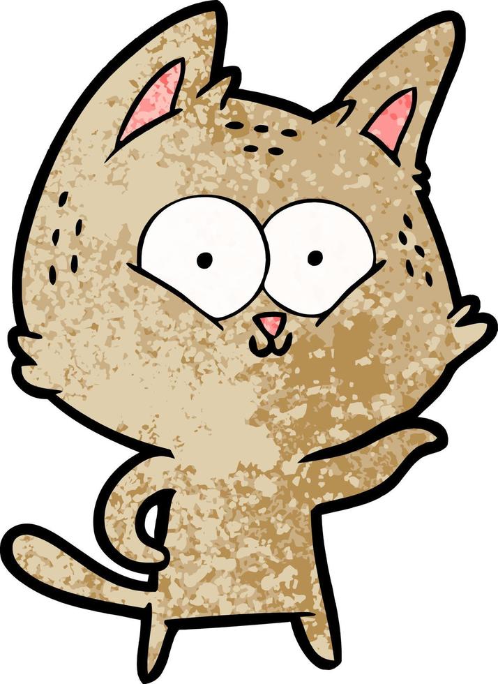 personaje de gato vectorial en estilo de dibujos animados vector