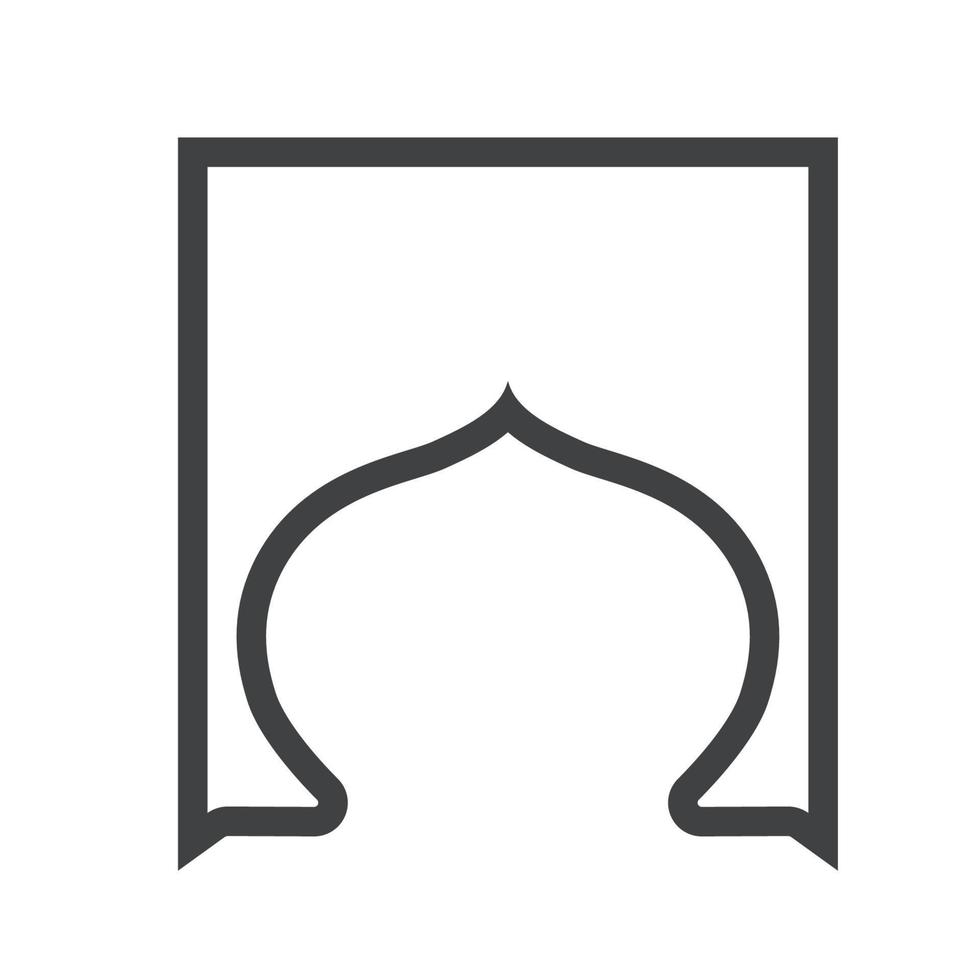 icono de vector de ventana de mezquita