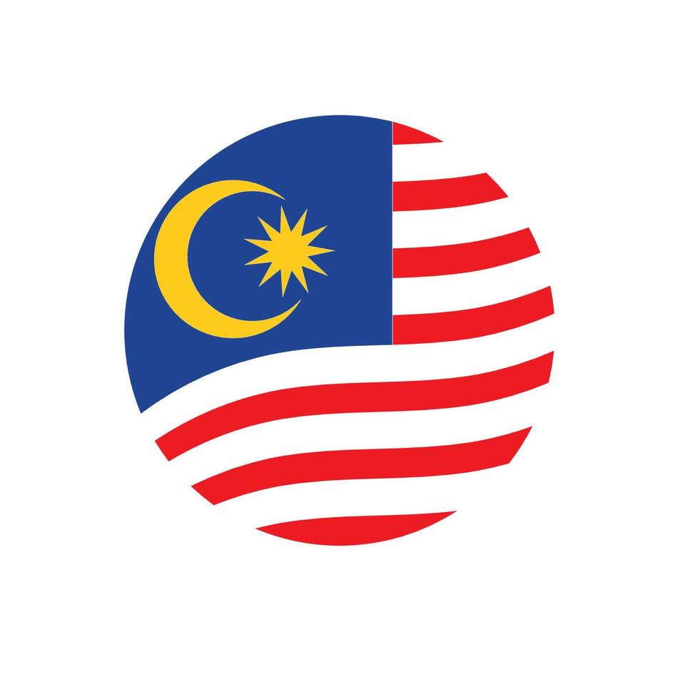 Malaysia Flag Vector Icon Design Illustration