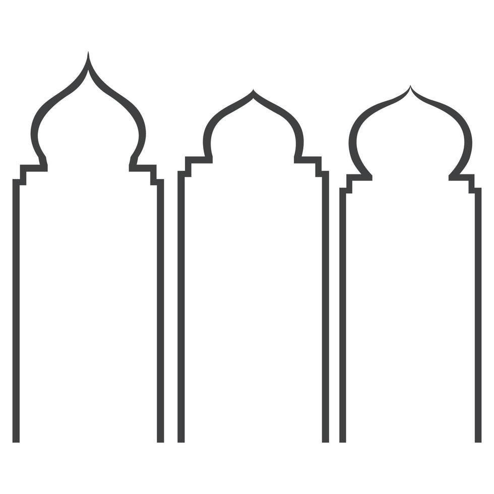 Mosque Window Vector Icon