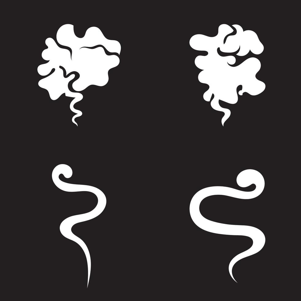 Ilustración de diseño de icono de vector de humo