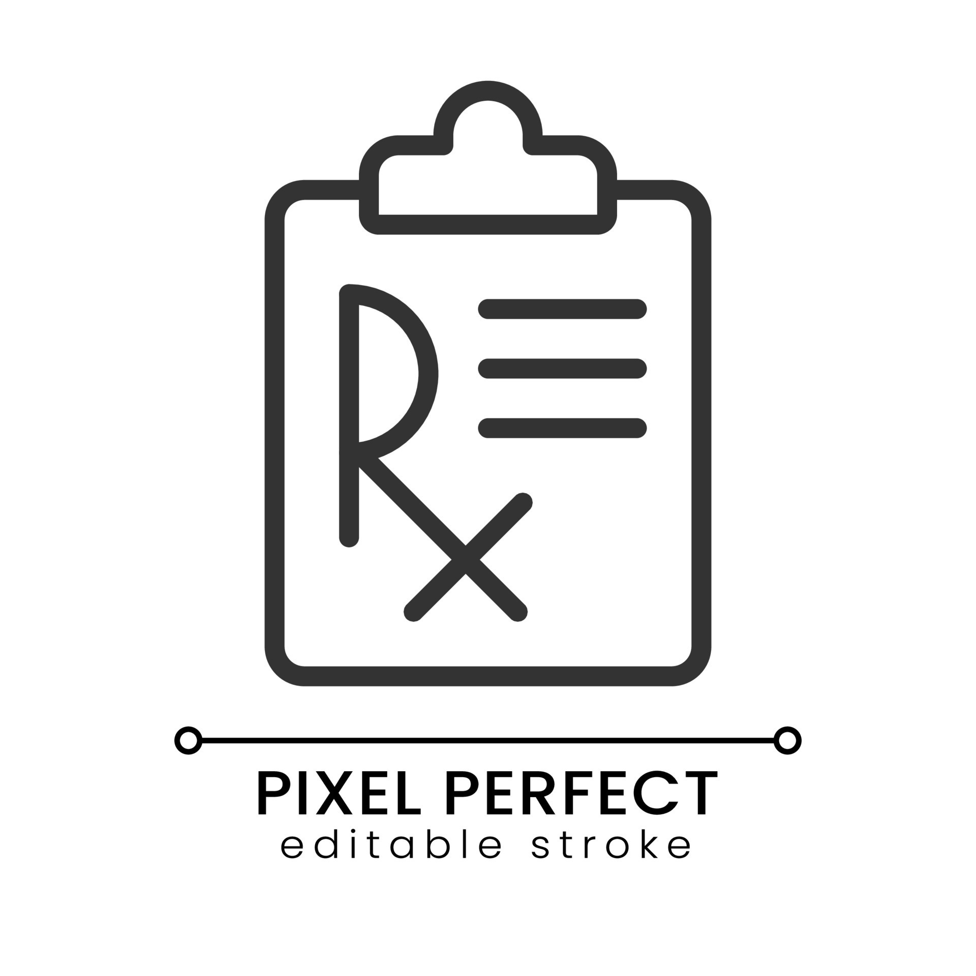 Icono Lineal Perfecto De P xeles De Prescripci n M dica Tratamiento De icono-lineal-perfecto-de-p-xeles-de-prescripci-n-m-dica-tratamiento-de