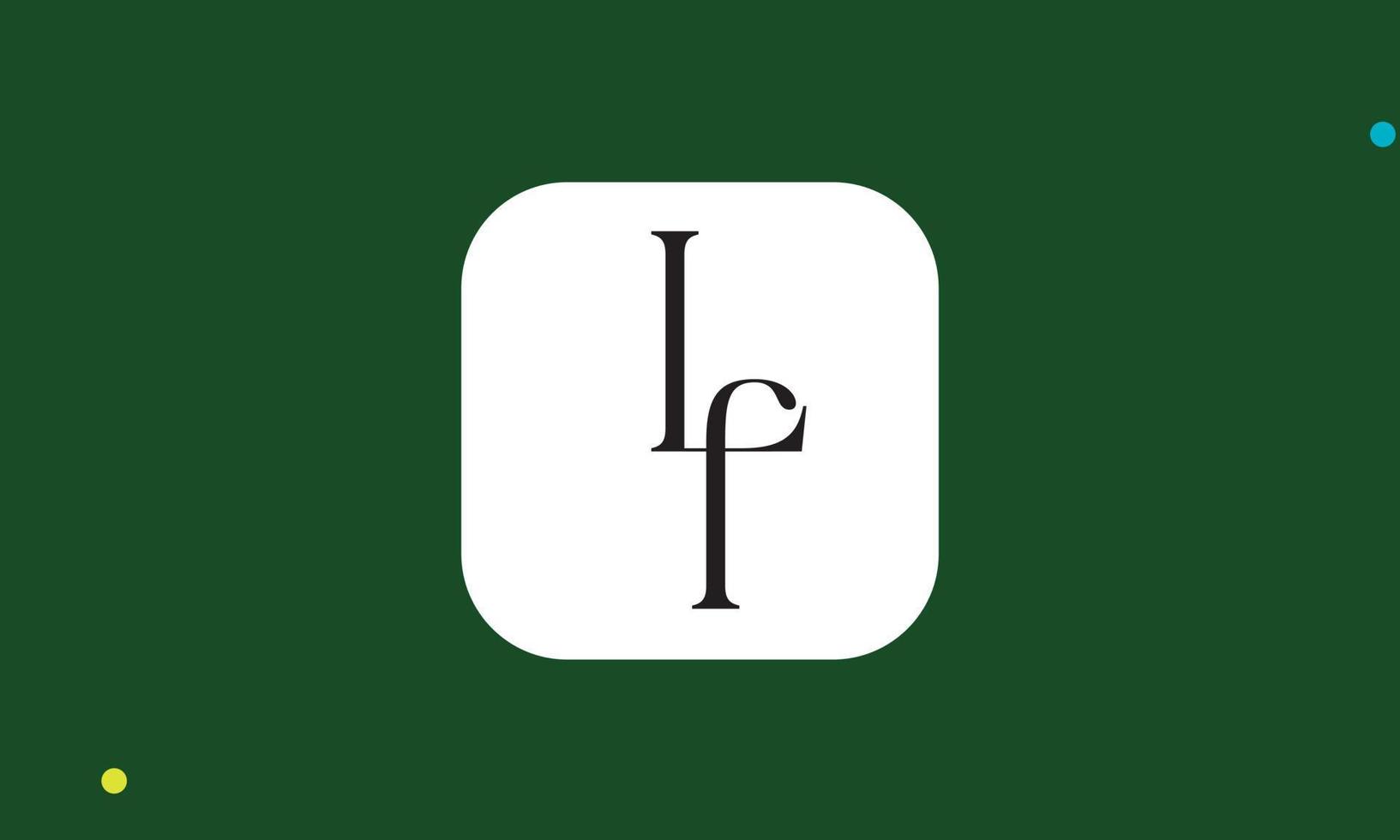 alfabeto letras iniciales monograma logo lf, fl, l y f vector