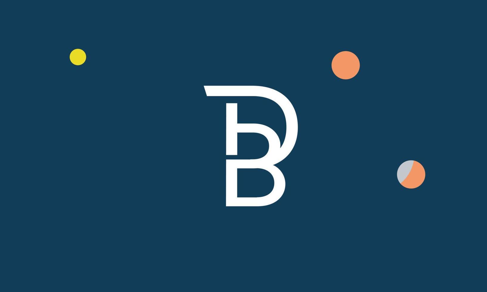 Alphabet letters Initials Monogram logo BD, DB, B and D vector