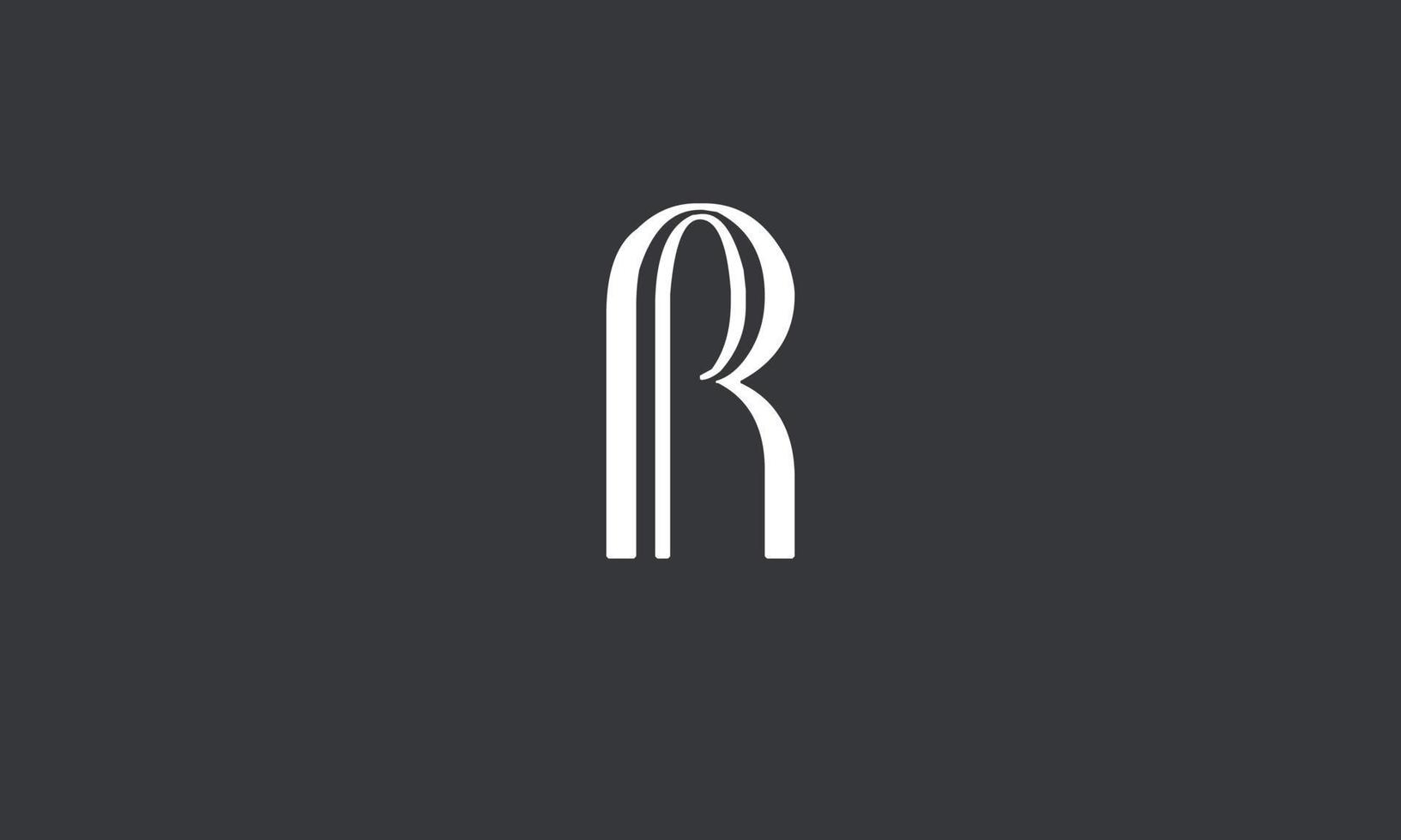 alfabeto letras iniciales monograma logo rp, pr, r y p vector