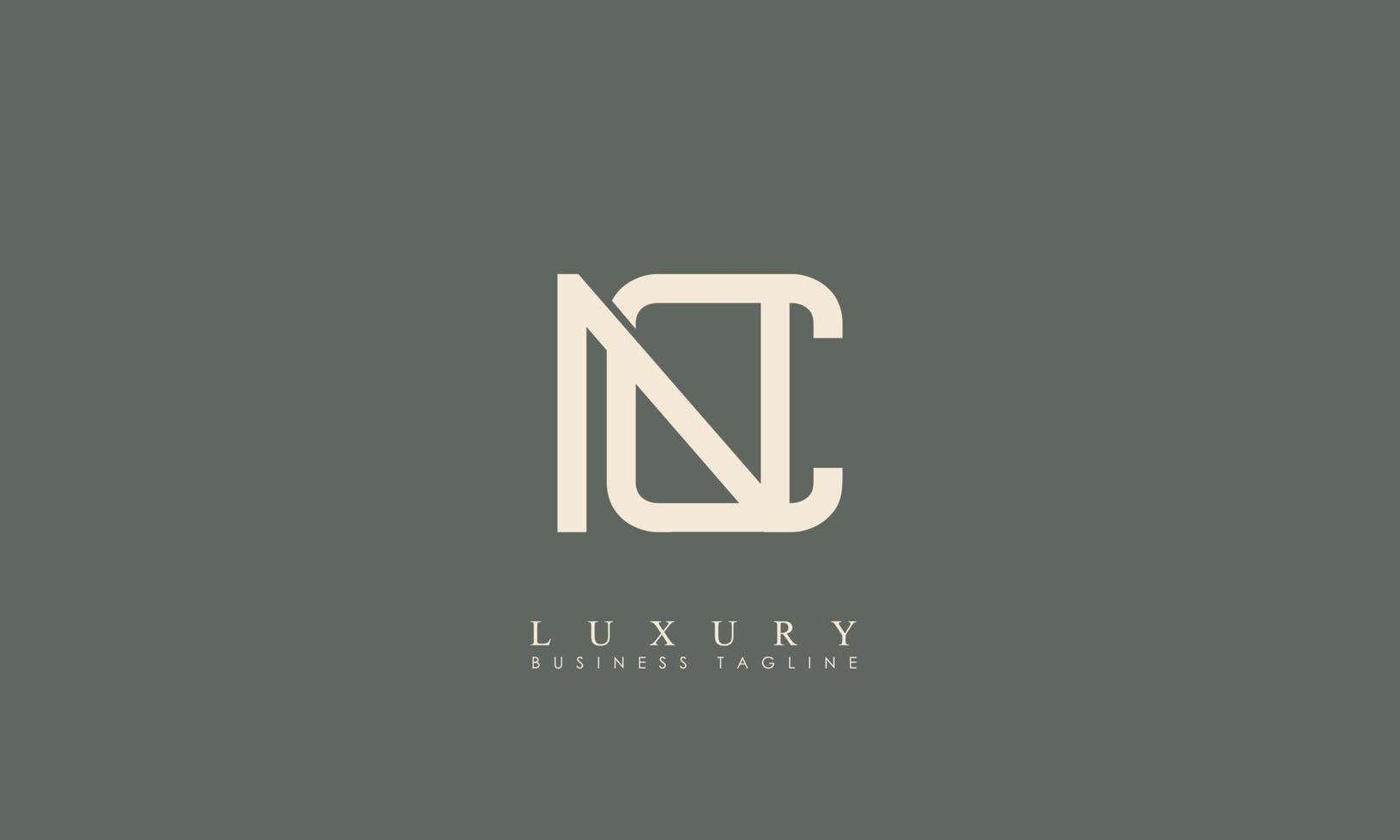 Alphabet letters Initials Monogram logo NC, CN, N and C vector