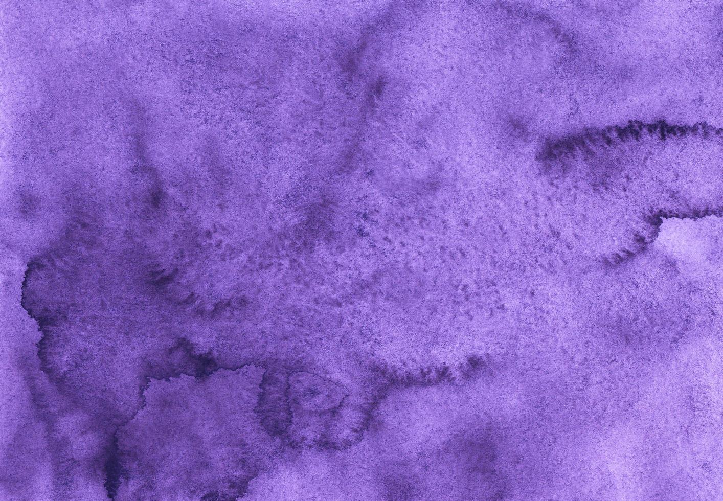 Watercolor calm violet background texture. Watercolour abstract purple overlay. Stains on paper photo