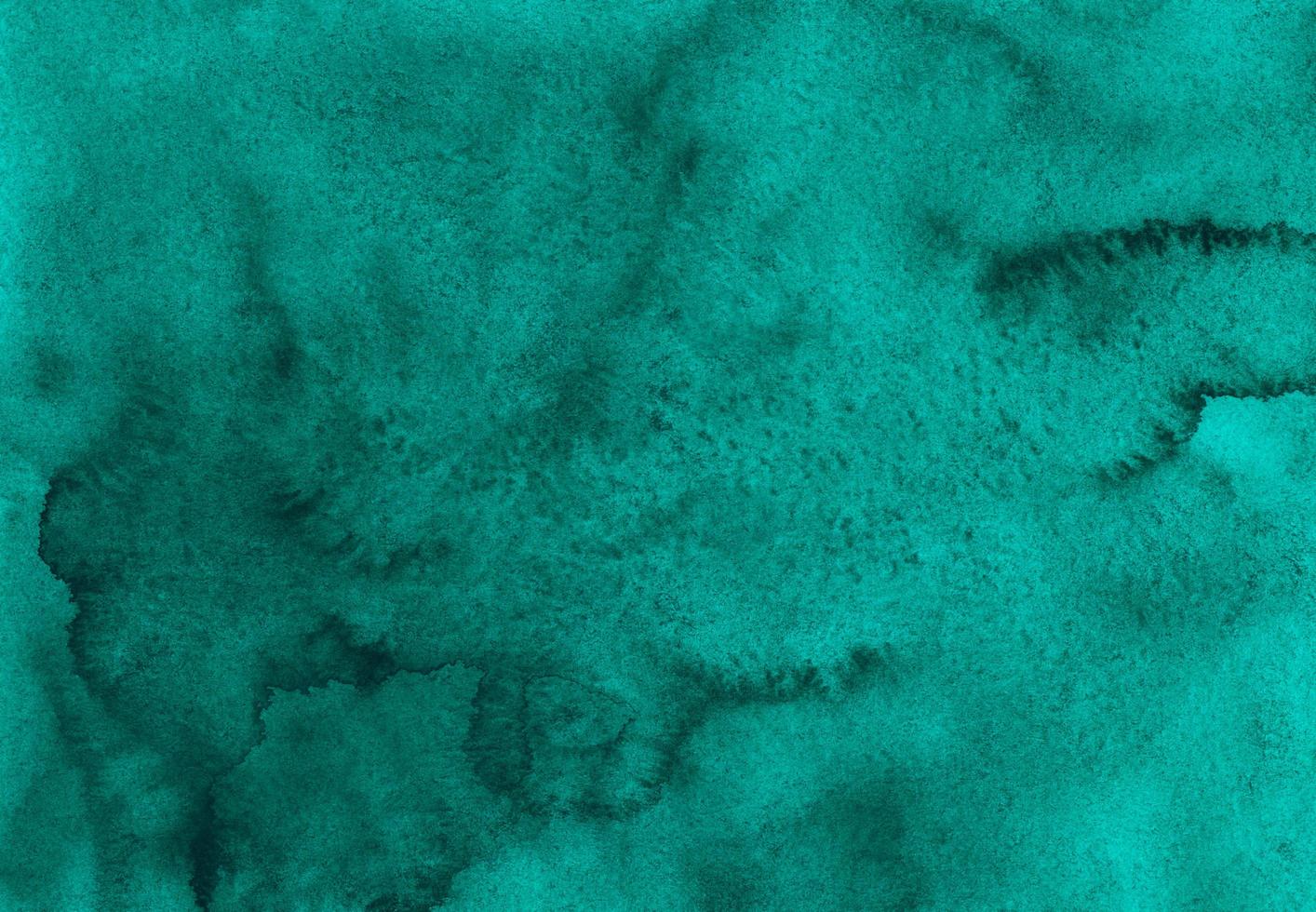 Watercolor deep sea green background texture. Aquarelle abstract emerald backdrop. Horizontal template. photo