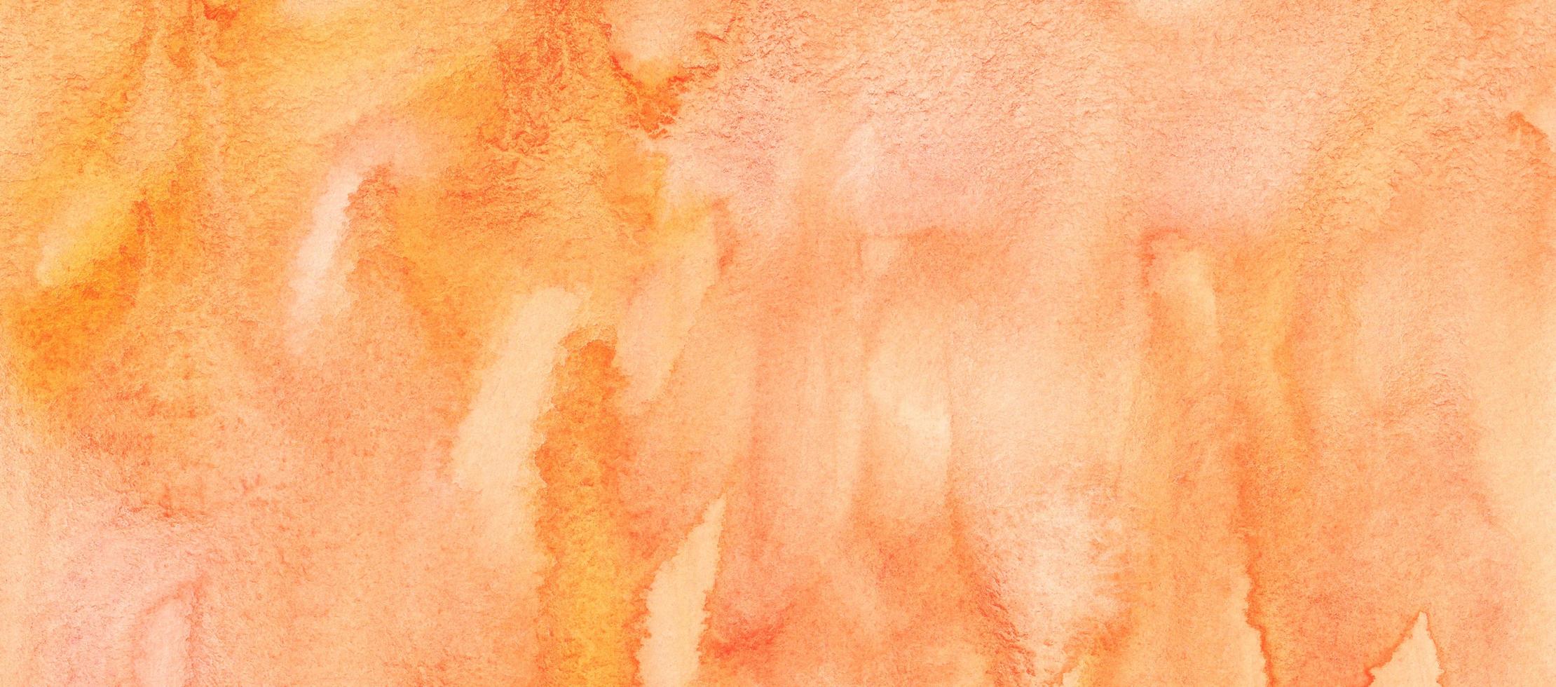 Watercolor yellow and orange background. Stains on paper. Hand drawn banner. photo