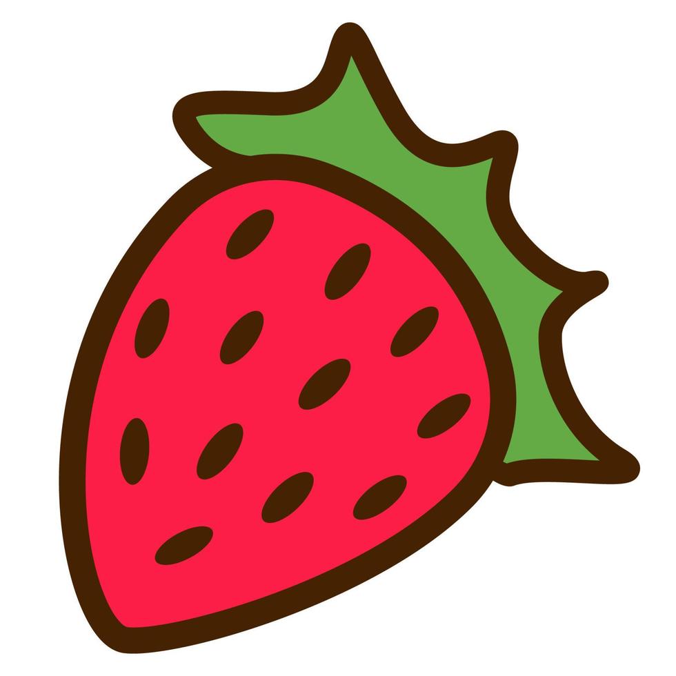 Doodle-style strawberries. Vector illustration of berries