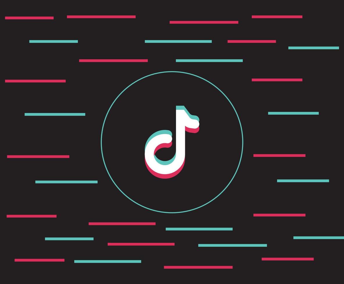 Icon Tiktok with Background Modern vector