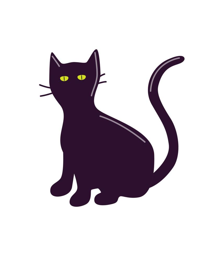 Cat cartoon character of a pet. Vector illustration, funny cat. Isolate on white.