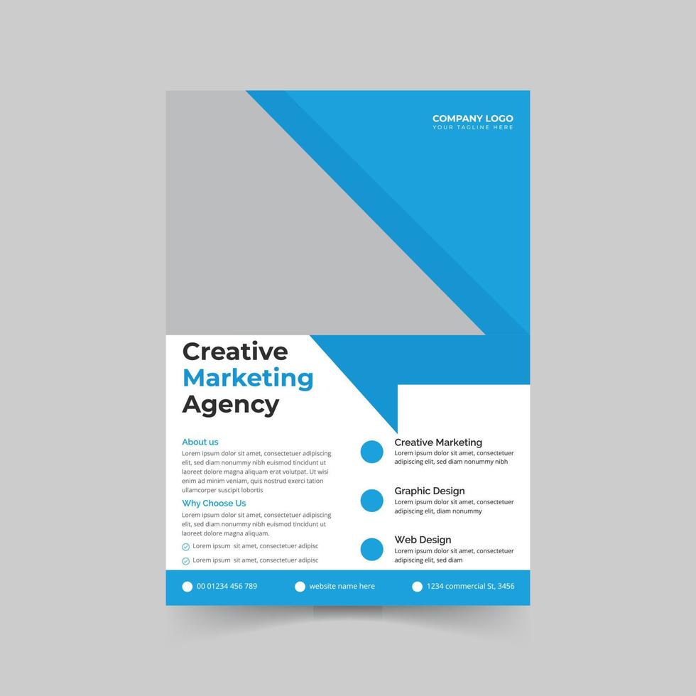 Modern And Corporate Business Flyer Design Template vector