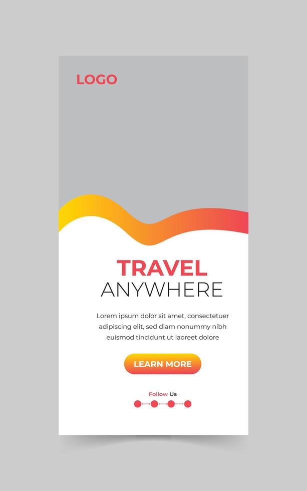 página de inicio de plantilla web de banner web corporativo para viajar vector