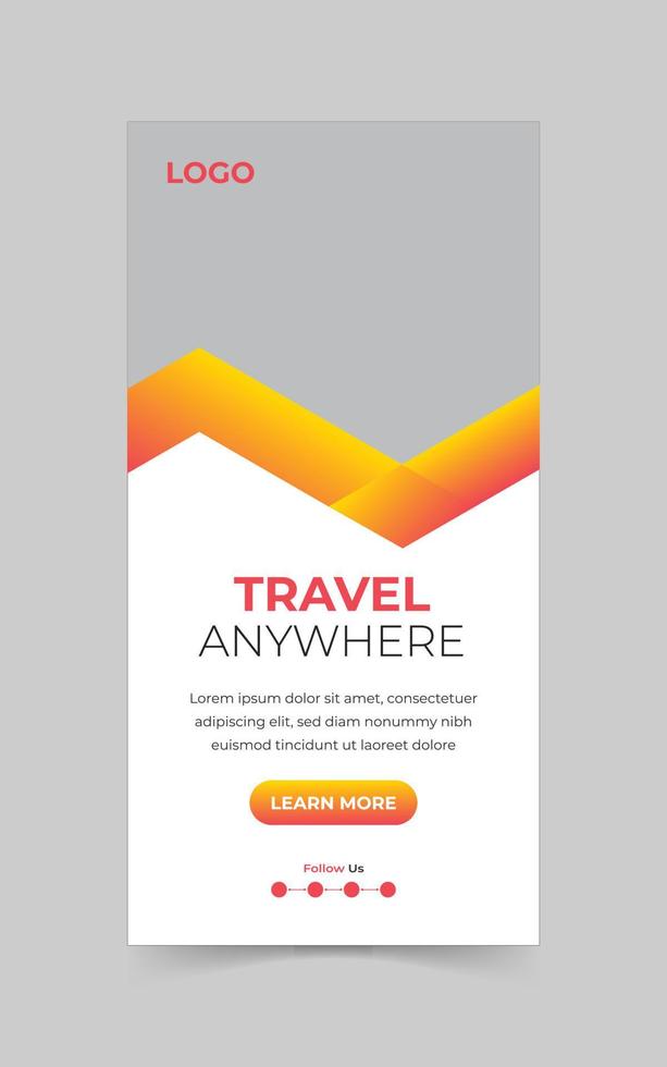 Corporate Web banner Web template landing page for traveling vector