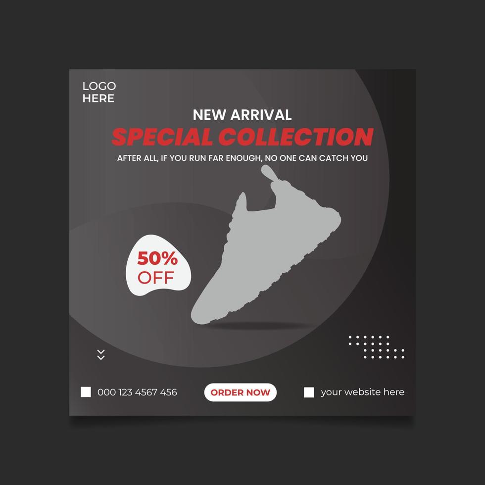 Social Media Post Template Design vector