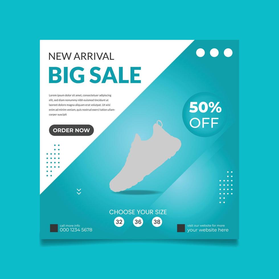 Social Media Post Template Design vector