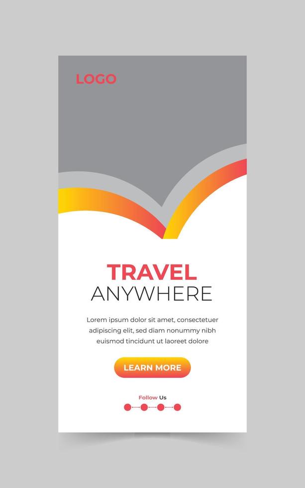 Corporate Web banner Web template landing page for traveling vector