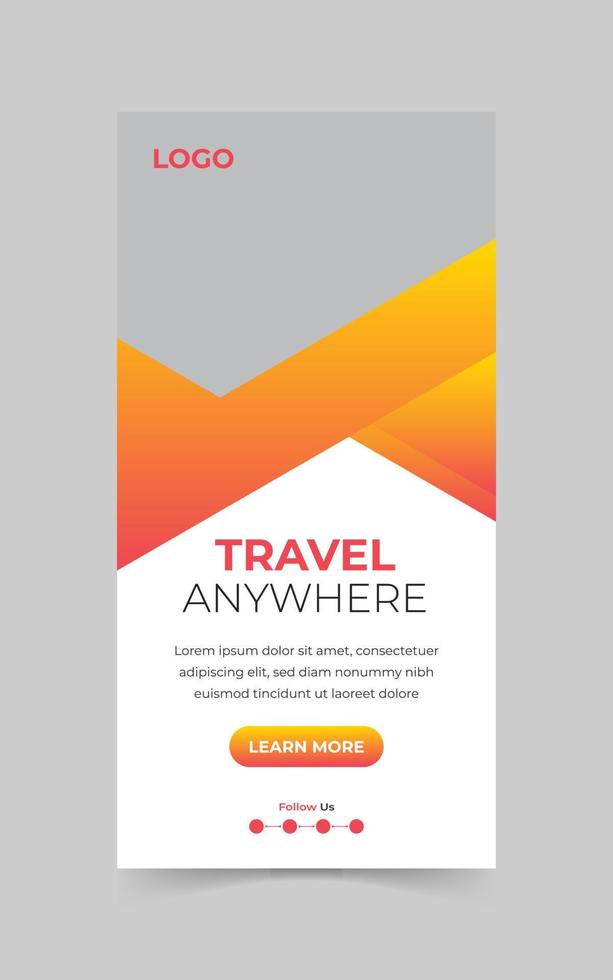 página de inicio de plantilla web de banner web corporativo para viajar vector