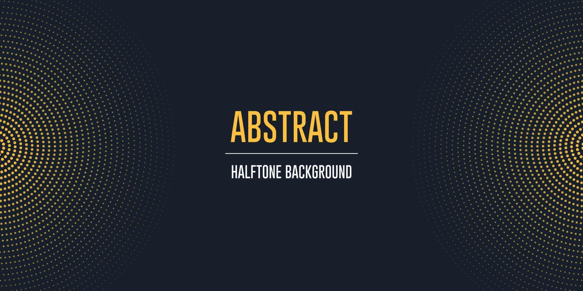 Halftone abstract banner in black and yellow color. Eps10 vector. vector