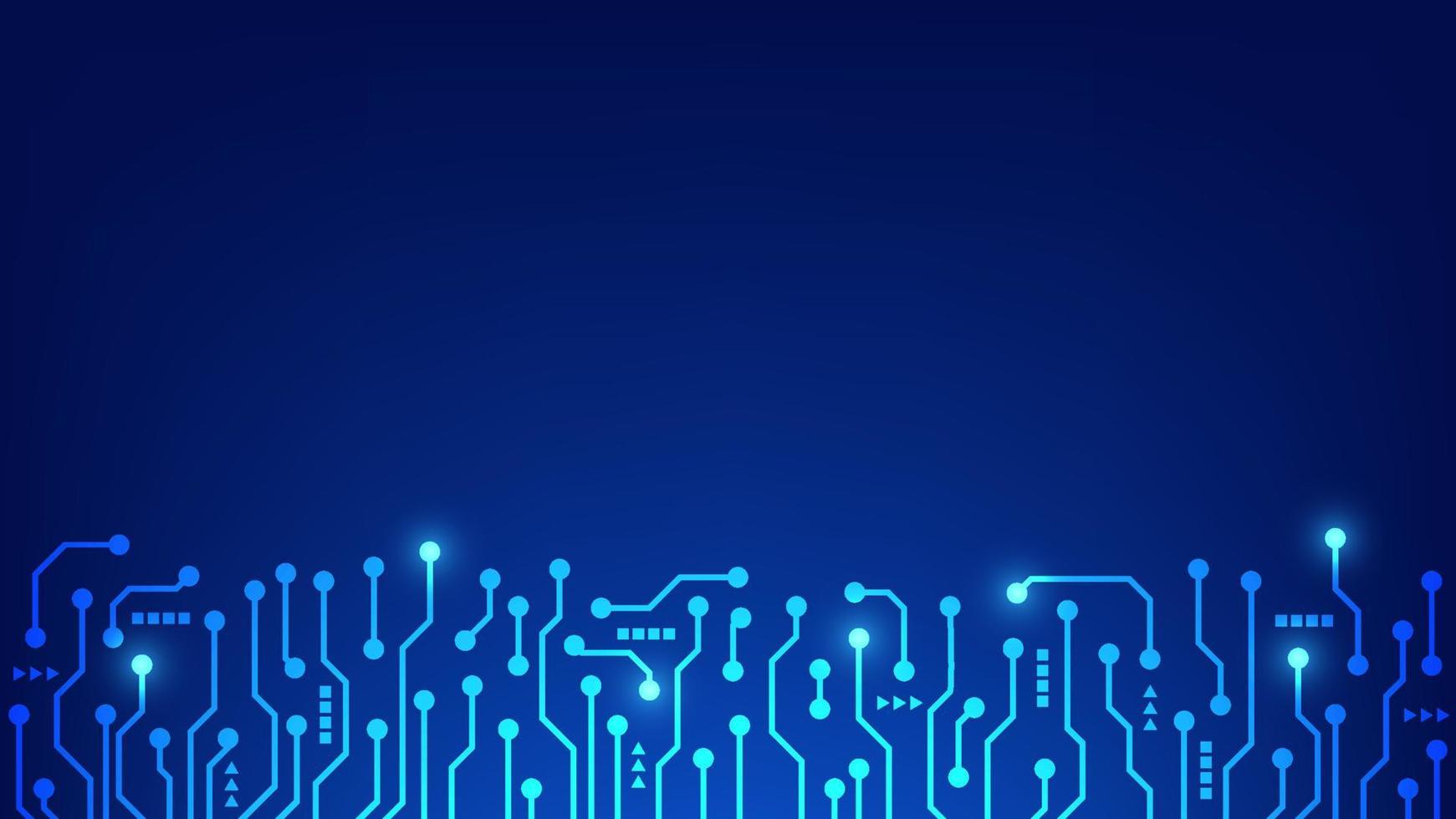 circuit board with blue lighting background with copy space. technology and Hi tech graphic design element concept vector
