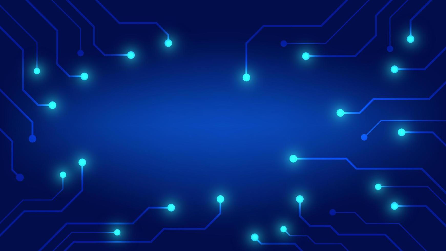 placa de circuito con fondo de iluminación azul. tecnología y concepto de elemento de diseño gráfico de alta tecnología vector
