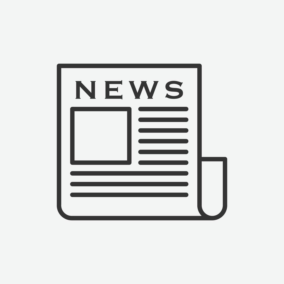 Newspaper vector icon. News icon symbol. Newspaper vector illustration on isolated background
