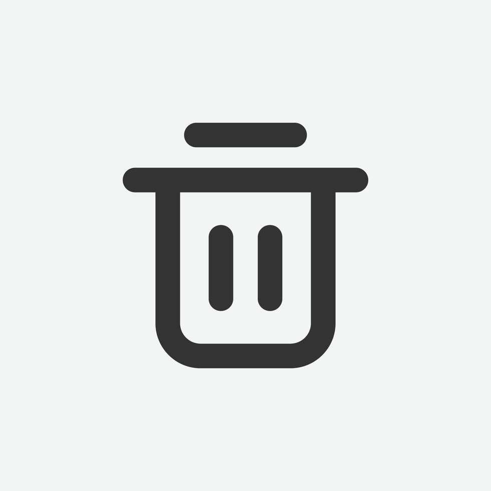 Trash can vector icon. Trash icon symbol. Garbage vector illustration on isolated background.