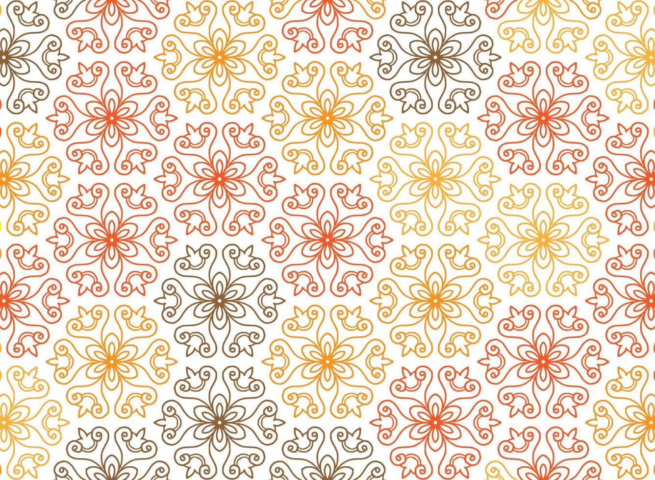 Ethnic colorful floral seamless pattern background vector