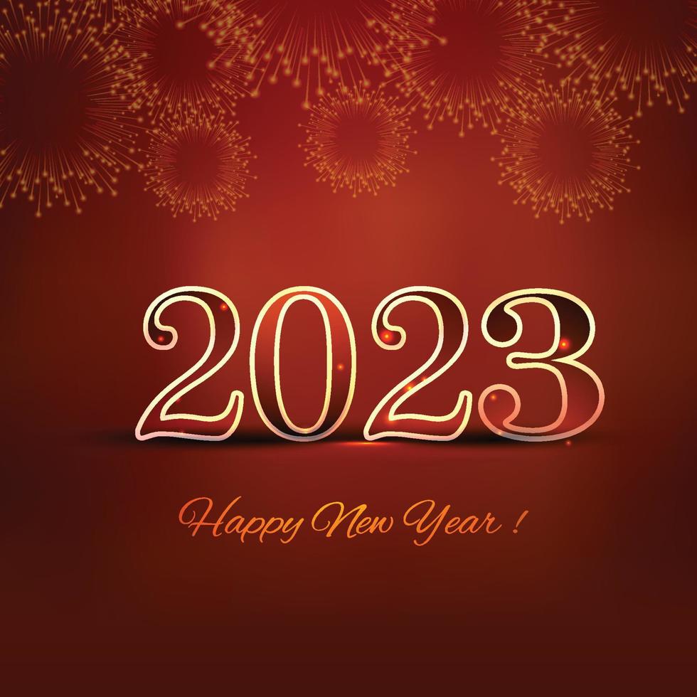 Fondo de tarjeta de feliz navidad y feliz año nuevo 2023 vector
