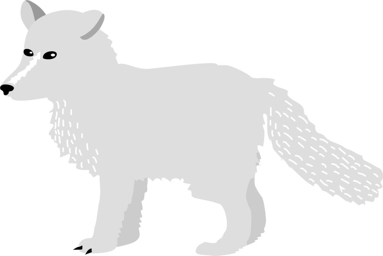 Vector Illustration of cartoon Arctic Fox