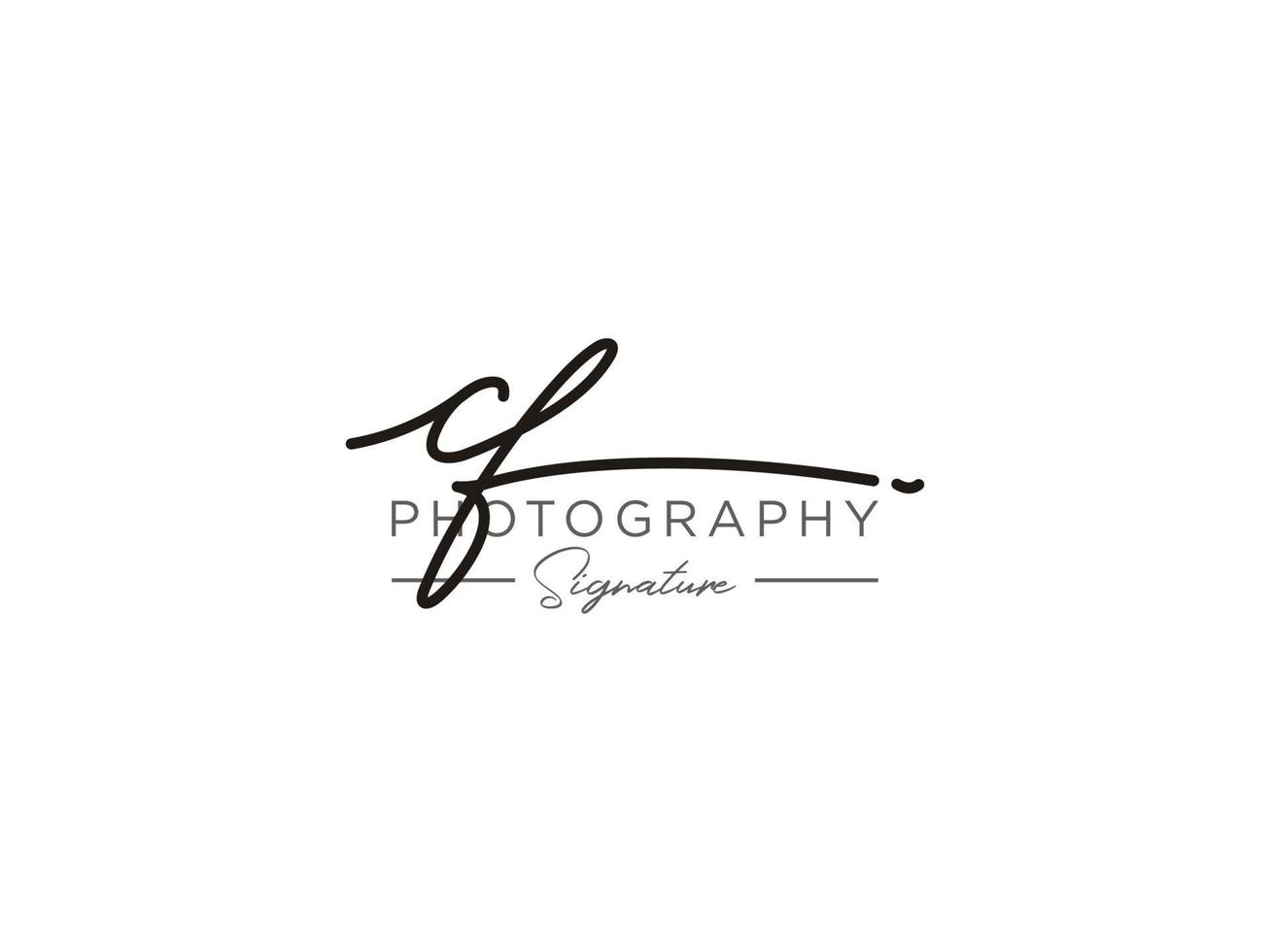 Letter CF Signature Logo Template Vector