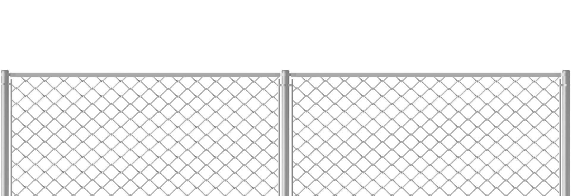 Metal wire mesh fence, barrier rabitz grid vector