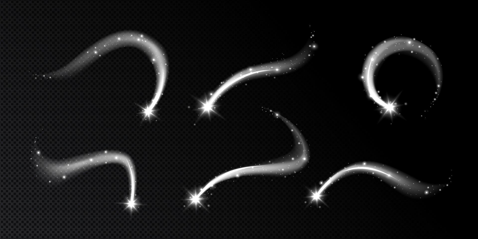 Magic spiral, twist effect with stars and sparkles vector